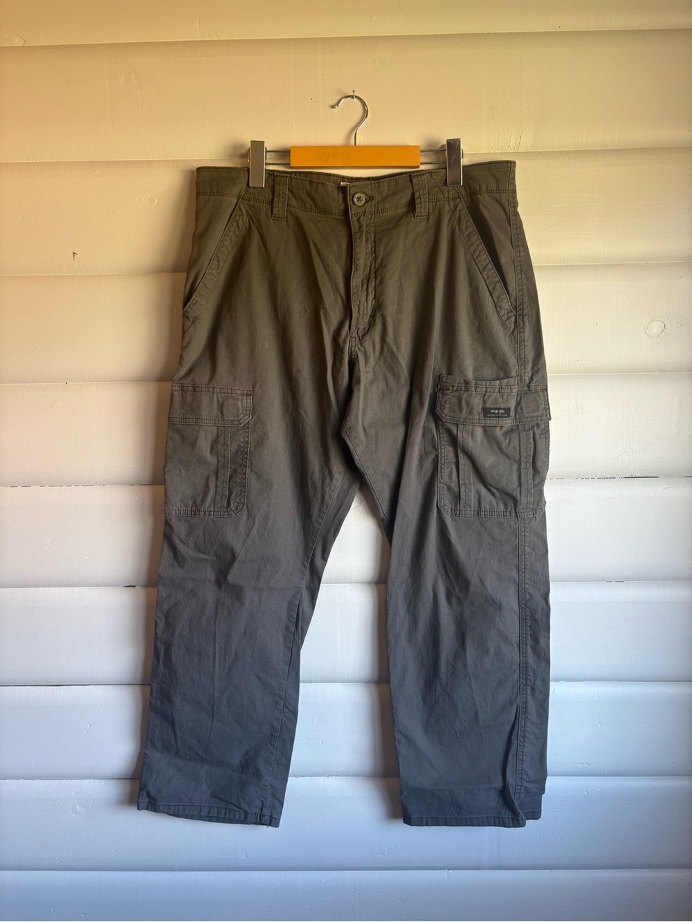 Wrangler Relaxed Fit Cargo Pants Green Utility Ripstop Men’s 34x30